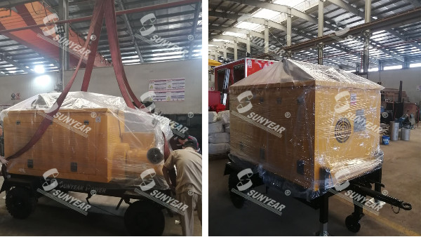 搶險救災(zāi)專用柴油機(jī)移動泵車順利測試下線